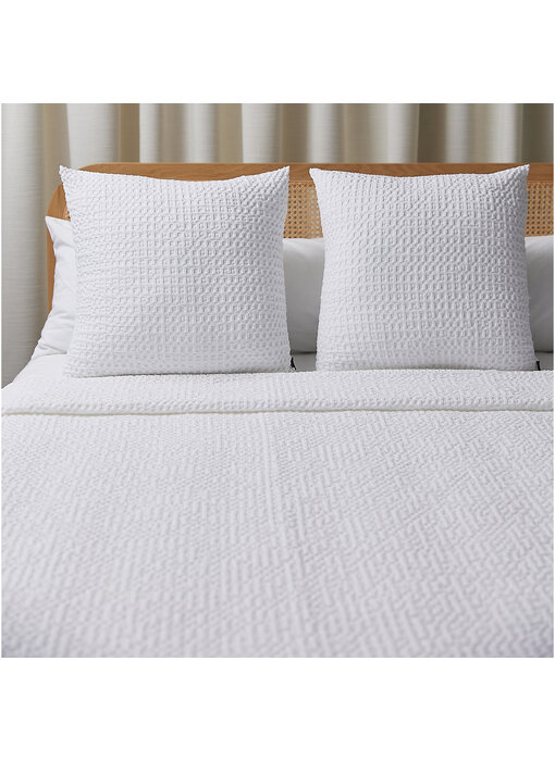 Torres Novas 1845 Textiel Kissenbezug Waffel Weiß 50 x 50 cm Baumwolle