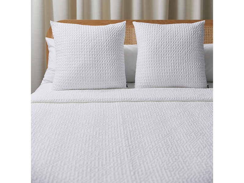 Torres Novas 1845 Textiel Taie d'oreiller Gaufre, Blanc - 50 x 50 cm - Coton