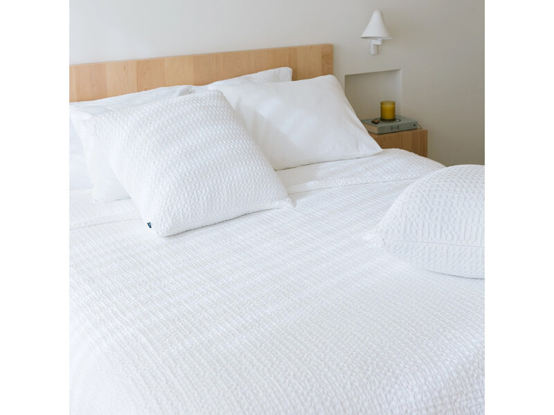 Torres Novas 1845 Textiel Couvre-lit Gaufre Blanc - 280 x 260 cm - Coton