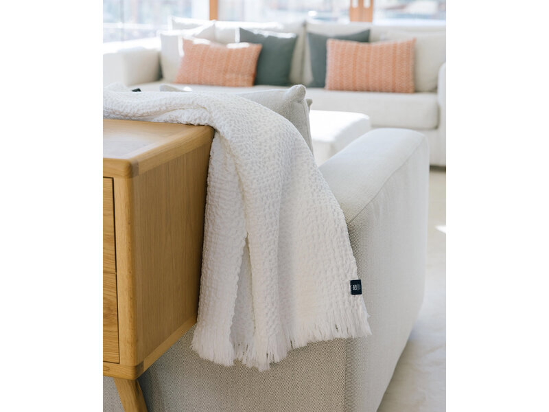 Torres Novas 1845 Textiel Bedspread Waffle White - 280 x 260 cm - Cotton