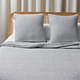 Pillowcase Waffle Silver Gray 50 x 50 cm Cotton