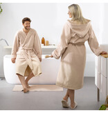 Moodit Bathrobe Reese, Sand - XL - Unisex - Cotton/Polyester