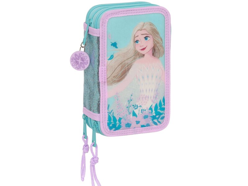 Disney Frozen Filled Pencil Case, Hello Spring - 36 pieces - 19.5 x 12.5 x 5.5 cm - Polyester