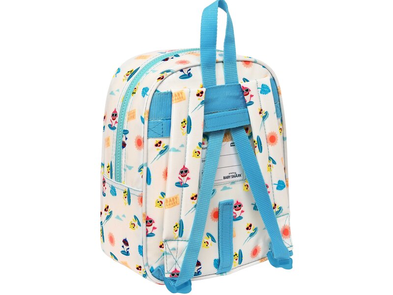 Baby Shark Kleinkinderrucksack, Surfen – 27 x 22 x 10 cm – Polyester