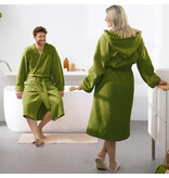 Moodit Bathrobe Reese, Cactus green - L - Unisex - Cotton/Polyester