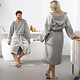 Bademantel Reese, Silber – M – Unisex – Baumwolle/Polyester