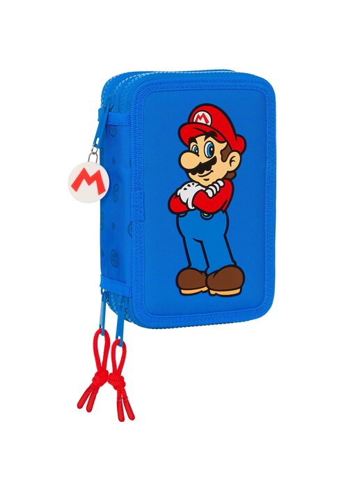 Super Mario Gefülltes Federmäppchen Play (36 Stk.) 19,5 x 12,5 cm Polyester