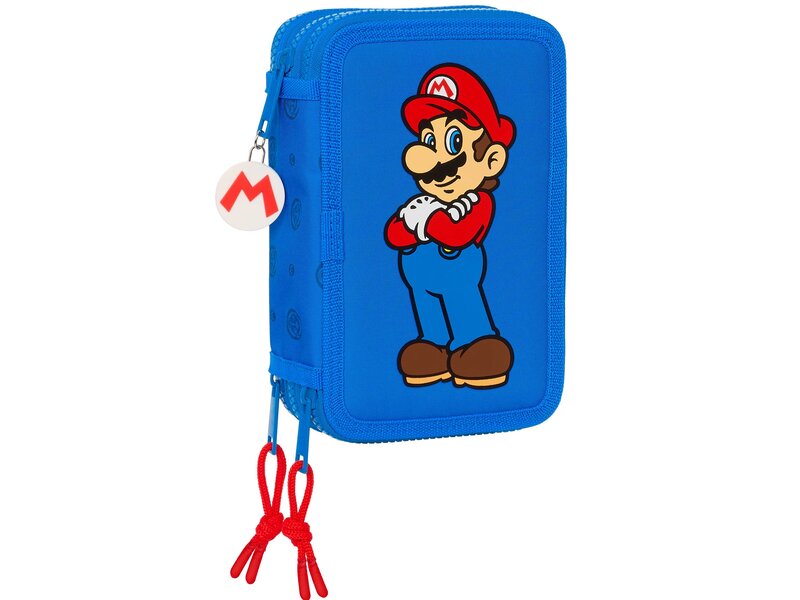 Super Mario Filled Pencil Case, Play - 36 pieces - 19.5 x 12.5 x 5.5 cm - Polyester