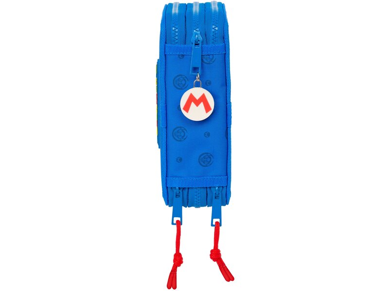 Super Mario Filled Pencil Case, Play - 36 pieces - 19.5 x 12.5 x 5.5 cm - Polyester