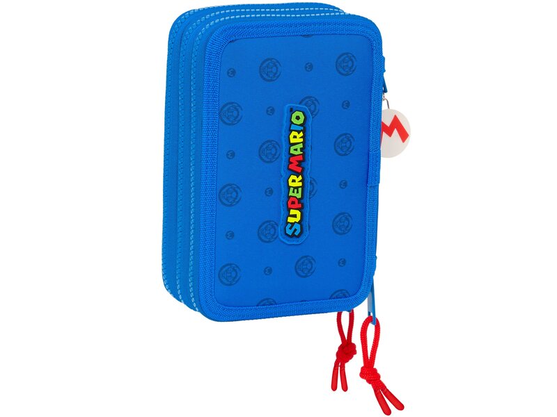 Super Mario Filled Pencil Case, Play - 36 pieces - 19.5 x 12.5 x 5.5 cm - Polyester