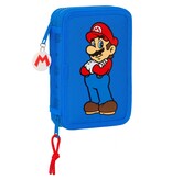Super Mario Filled Pencil Case, Play - 28 pcs. - 19.5 x 12.5 x 4 cm - Polyester