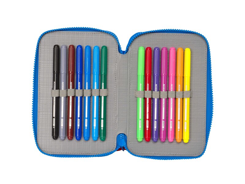 Super Mario Filled Pencil Case, Play - 28 pcs. - 19.5 x 12.5 x 4 cm - Polyester