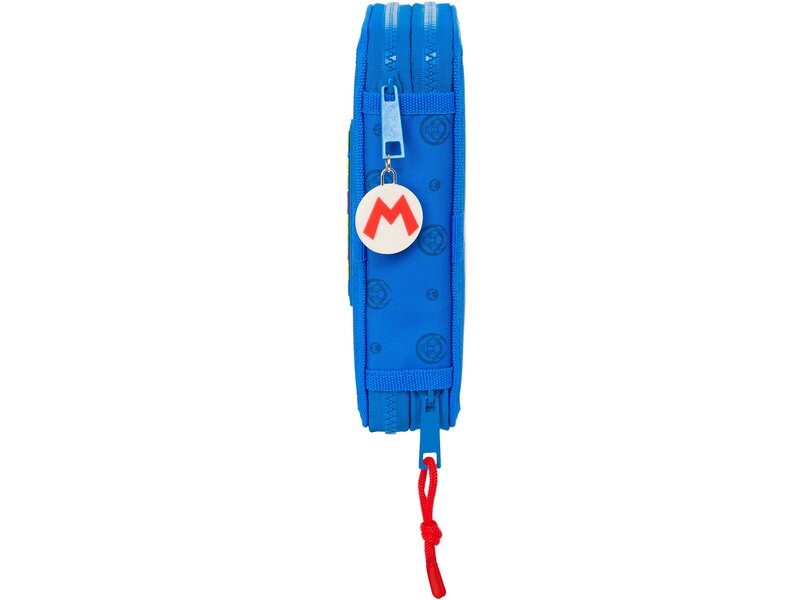 Super Mario Filled Pencil Case, Play - 28 pcs. - 19.5 x 12.5 x 4 cm - Polyester