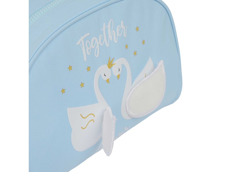 GLOWLAB Trousse de toilette, Cygnes - 28 x 18 x 10 cm - Polyester