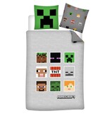 Minecraft Bettbezug, Pixel – Einzelbett – 140 x 200 – Polyester