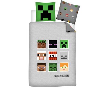 Minecraft Bettbezug Pixel 140 x 200 + 63 x 63 Polyester