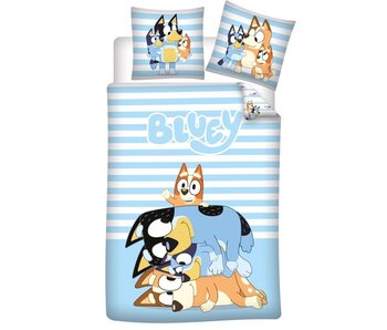 Bluey Dekbedovertrek Family Time 140 x 200 + 65 x 65 cm Katoen