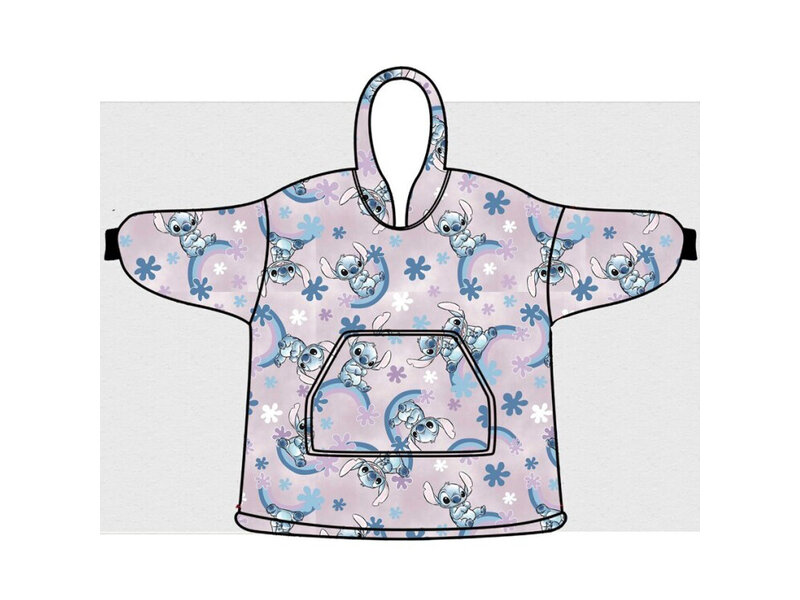 Disney Lilo & Stitch Hoodie Fleece Deken, Rainbow - Volwassen - One Size