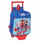 Marvel Peuterrugzak met trolley, Spidey - 27 x 22 x 10 cm - Polyester