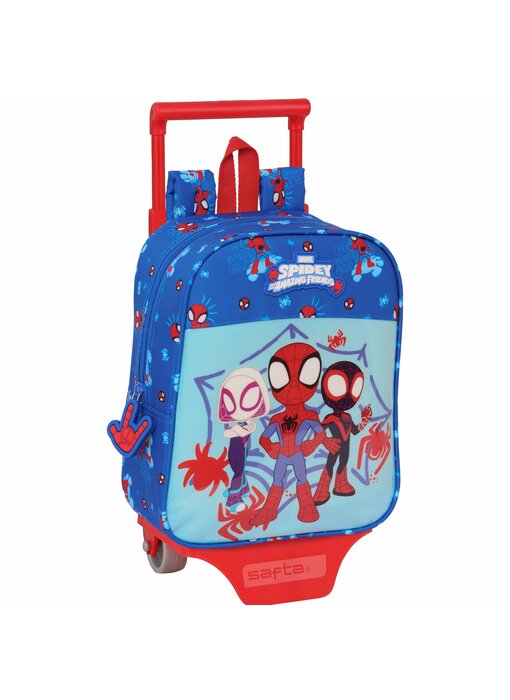 Marvel Peuterrugzak met trolley Spidey 27 x 22 cm Polyester