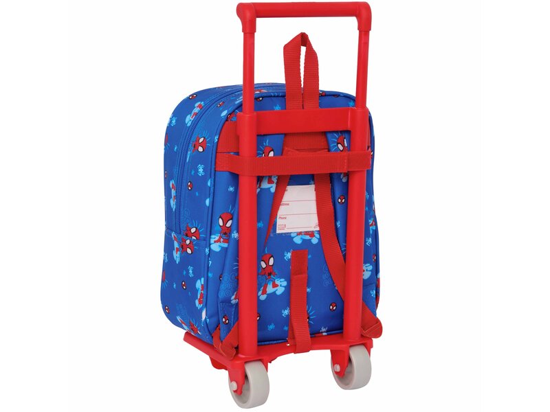 Marvel Kleinkinderrucksack mit Trolley, Spidey – 27 x 22 x 10 cm – Polyester