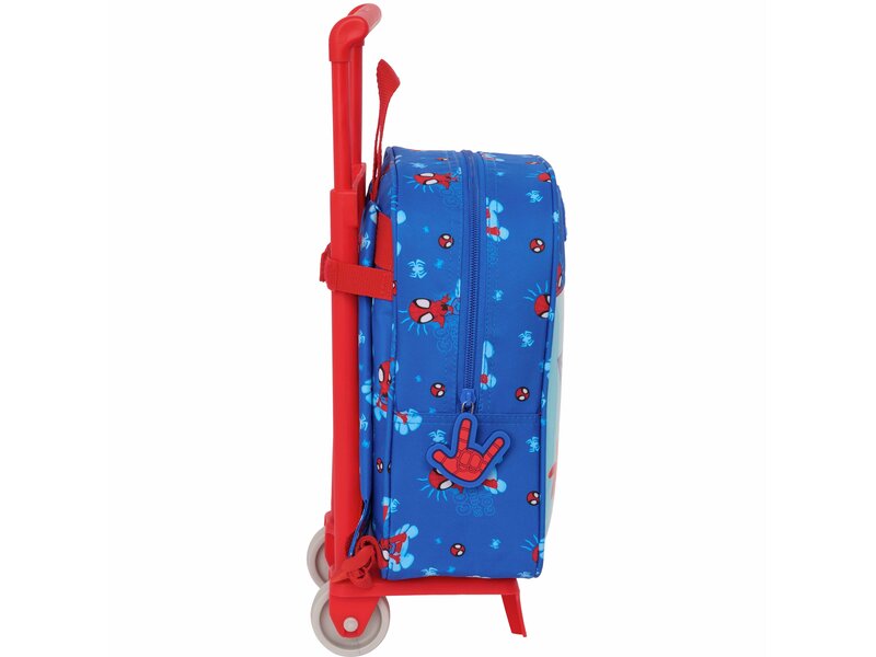 Marvel Peuterrugzak met trolley, Spidey - 27 x 22 x 10 cm - Polyester