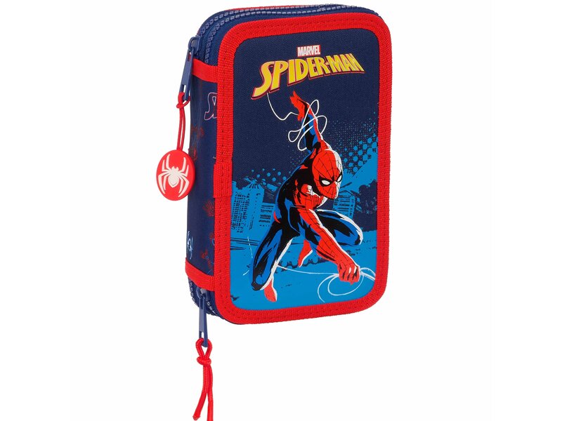 SpiderMan Filled Pouch, Neon - 28 pcs. - 19.5 x 12.5 x 4 cm - Polyester