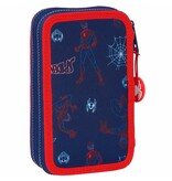 SpiderMan Gevuld Etui, Neon - 28 st. - 19,5 x 12,5 x 4 cm - Polyester