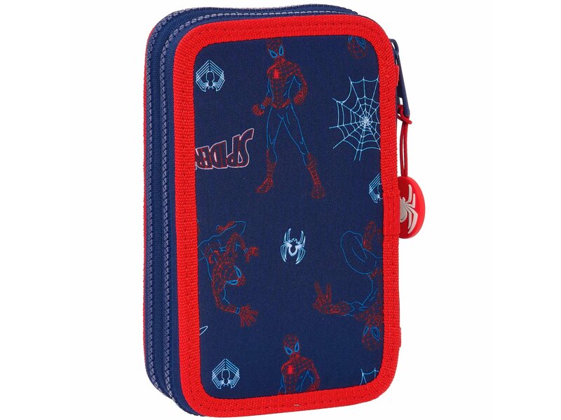Spider-Man Filled Pouch, Neon - 28 pcs. - 19.5 x 12.5 x 4 cm - Polyester