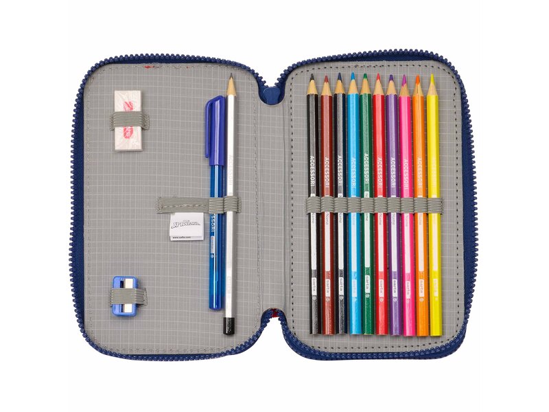 Spider-Man Gevuld Etui, Neon - 28 st. - 19,5 x 12,5 x 4 cm - Polyester