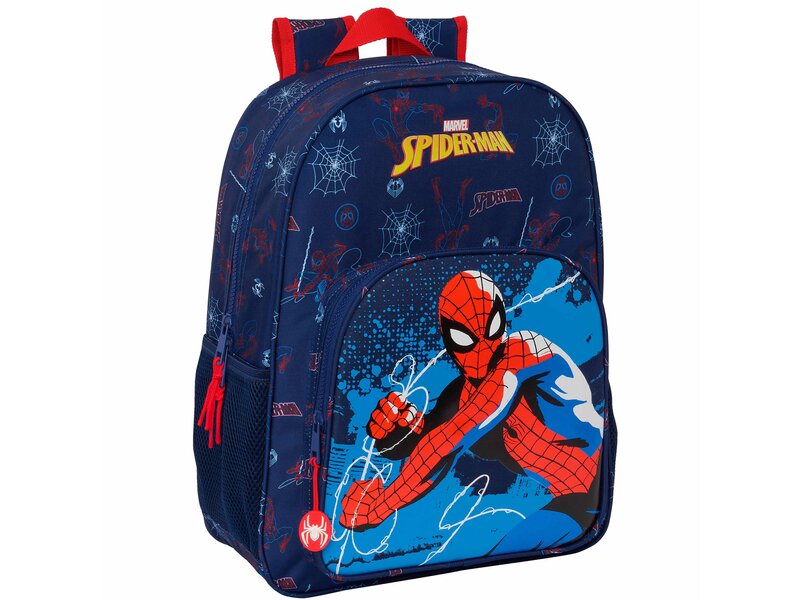 SpiderMan Backpack, Neon - 42 x 33 x 14 cm - Polyester
