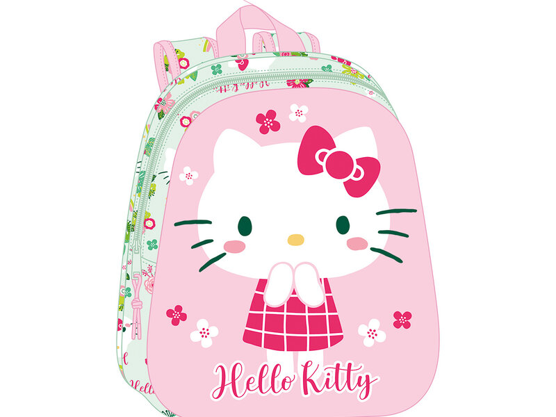 Hello Kitty Backpack, 3D Pretty - 33 x 27 x 10 cm - Polyester