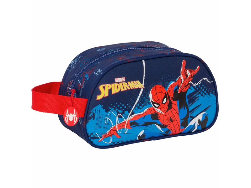 SpiderMan Kulturbeutel, Web – 26 x 15 x 12 cm – Polyester