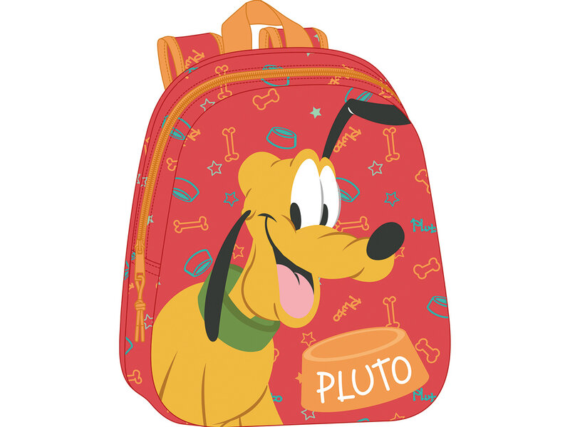 Disney Pluto Rugzak, 3D Happy - 33 x 27 x 10 cm - Polyester