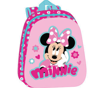 Disney Minnie Mouse Backpack 3D Flowers 33 x 27 cm Polyester