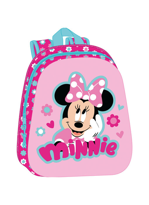 Disney Minnie Mouse Backpack 3D Flowers 33 x 27 cm Polyester