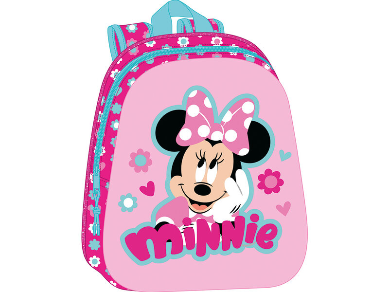 Disney Minnie Mouse Rugzak, 3D Flowers - 33 x 27 x 10 cm - Polyester