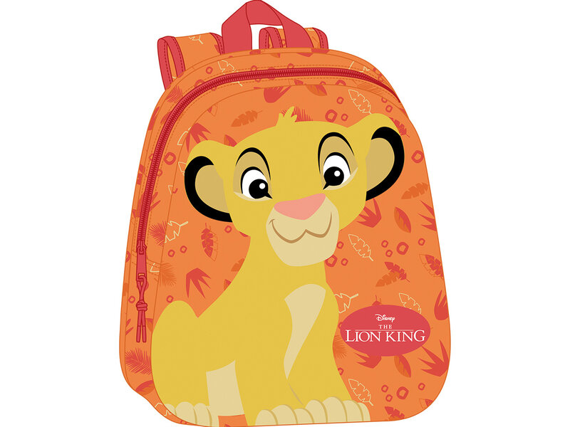 Disney The Lion King Backpack, 3D Simba - 33 x 27 x 10 cm - Polyester