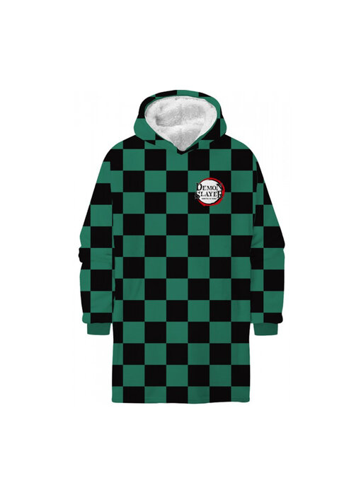 Demon Slayer Hoodie Fleecedecke Square – Kind (7–14 Jahre) Polyester