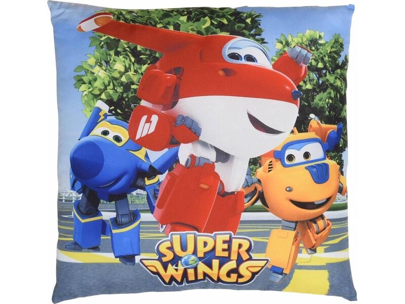 Super Wings 3 hero's - Sierkussen - 40 x 40 cm