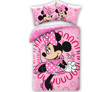 Disney Minnie Mouse Bettbezug Rosa 140 x 200 cm + 70 x 90 cm Baumwolle