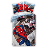SpiderMan Dekbedovertrek City - Eenpersoons - 140 x 200 cm  - Katoen