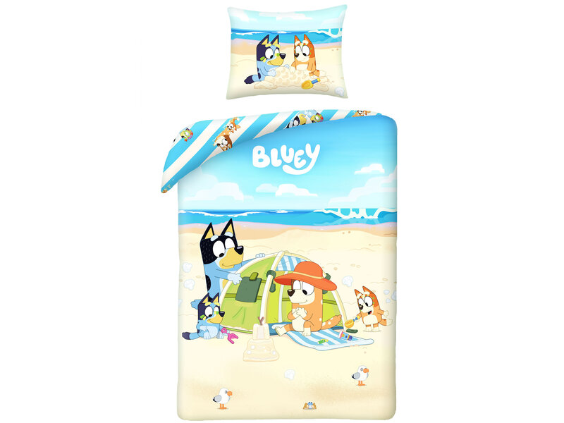 Bluey Housse de couette Plage - Simple - 140 x 200 cm - Coton