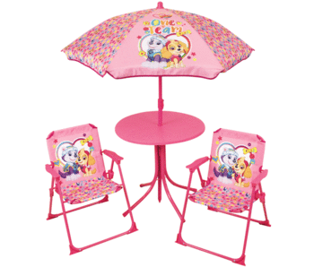 PAW Patrol Garden set Skye 4-piece - 2 Chairs + Table + Parasol