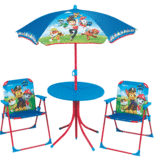 PAW Patrol Salon de jardin 4 pièces - 2 Chaises + Table + Parasol