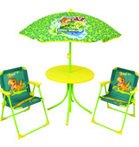 Jurassic World Salon de jardin Roarrr 4 pièces - 2 Chaises + Table + Parasol