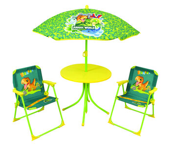 Jurassic World Garden set Roarrr 4-piece - 2 Chairs + Table + Parasol