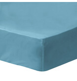 Matt & Rose Drap housse Bleu glacier - Double - 140 x 190/200 cm - Coton lavé