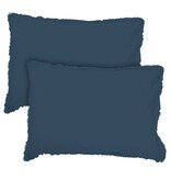 Matt & Rose Set of Pillowcases Dark Blue - 50 x 70 cm - Washed Cotton