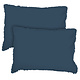 Lot de taies d'oreiller Bleu foncé 50 x 70 cm Coton lavé